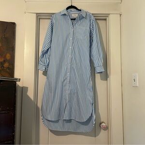 Banana Republic Blue Striped Maxi Dress